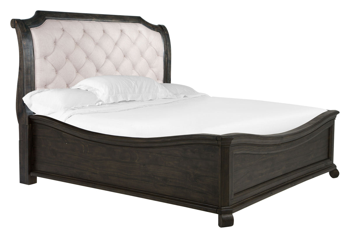 Magnussen Home Bellamy Peppercorn Queen Sleigh Bed