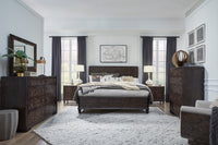 Magnussen Home Rowan Espresso Queen Panel Bed With 2 Door Nightstands