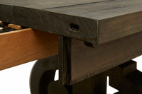 Magnussen Home Bellamy Peppercorn Extendable Rectangular Dining Table With 4 Side Chairs 2 Host Chairs And Buffet