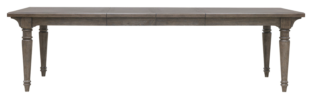 Pulaski Madison Ridge Natural Bark Extendable Leg Dining Table With 4 Side Chairs 2 Host Chairs And Server