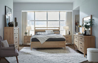 Magnussen Home Somerset Butternut Queen Panel Bed With Nightstand