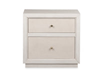 Magnussen Home Cypress Point Sand Dollar Queen Panel Storage Bench Bed With 2 Nightstands