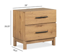 Magnussen Home Davenport Rustic Caramel Queen Panel Bed With 2 Nightstands