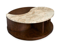 Magnussen Home Mcpherson Burnt Umber Round Cocktail Table With 2 End Table
