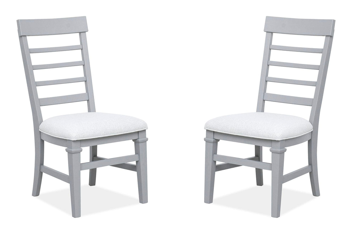 Magnussen Home Charleston Harbor Gray Grey Extendable Rectangular Dining Table With 4 Side Chairs Bench And Server