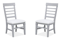 Magnussen Home Charleston Harbor Gray Grey Extendable Rectangular Dining Table With 6 Side Chairs And Server