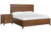Magnussen Home Ridgefield Russet King Panel Bed With Nightstand