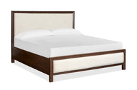 Magnussen Home Llewellyn Columbian Walnut King Upholstered Panel Bed