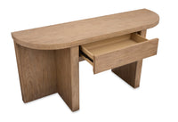 Magnussen Home Hayden Golden Oat Demilune Sofa Table