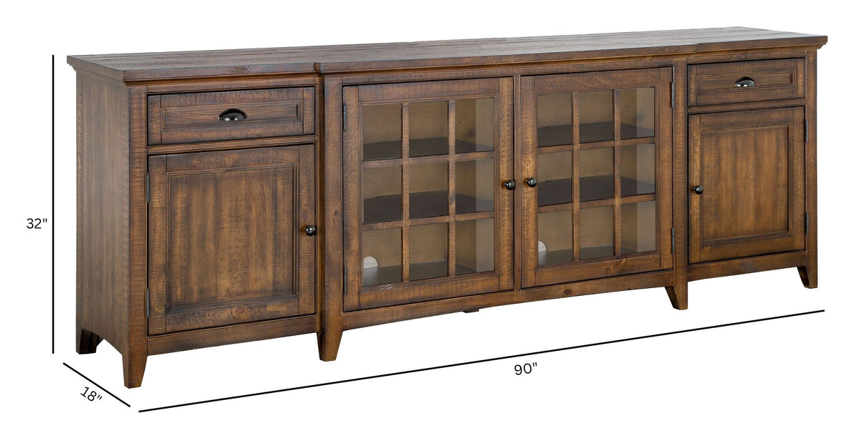 Magnussen Home Bay Creek Toasted Nutmeg 90" Console