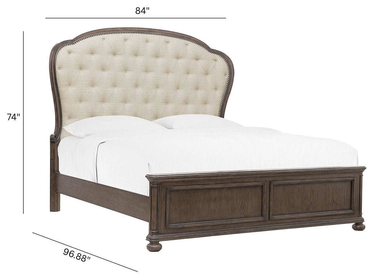 Pulaski Saddle Creek Timber Brown California King Upholstered Bed