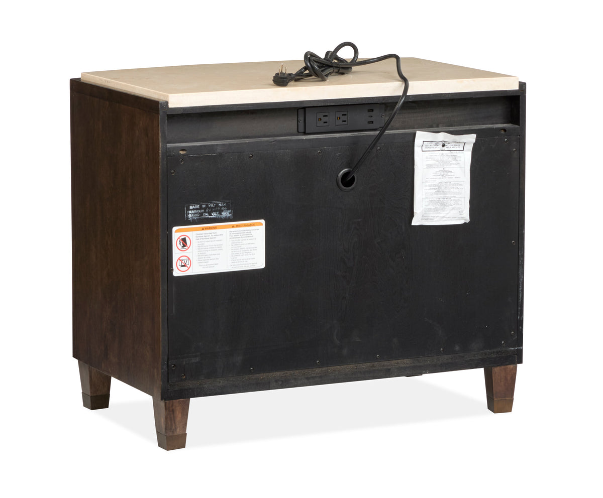 Magnussen Home Rowan Espresso Queen Panel Bed With 2 Door Nightstands