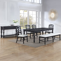 Odessa 6-Piece Dining Set (Table, 4 Side Chairs & Bench)