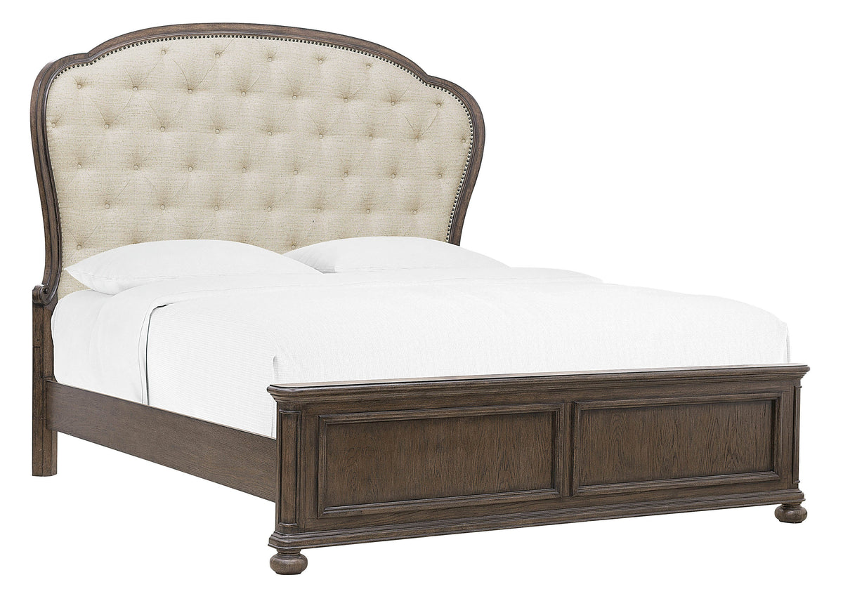 Pulaski Saddle Creek Timber Brown California King Upholstered Bed