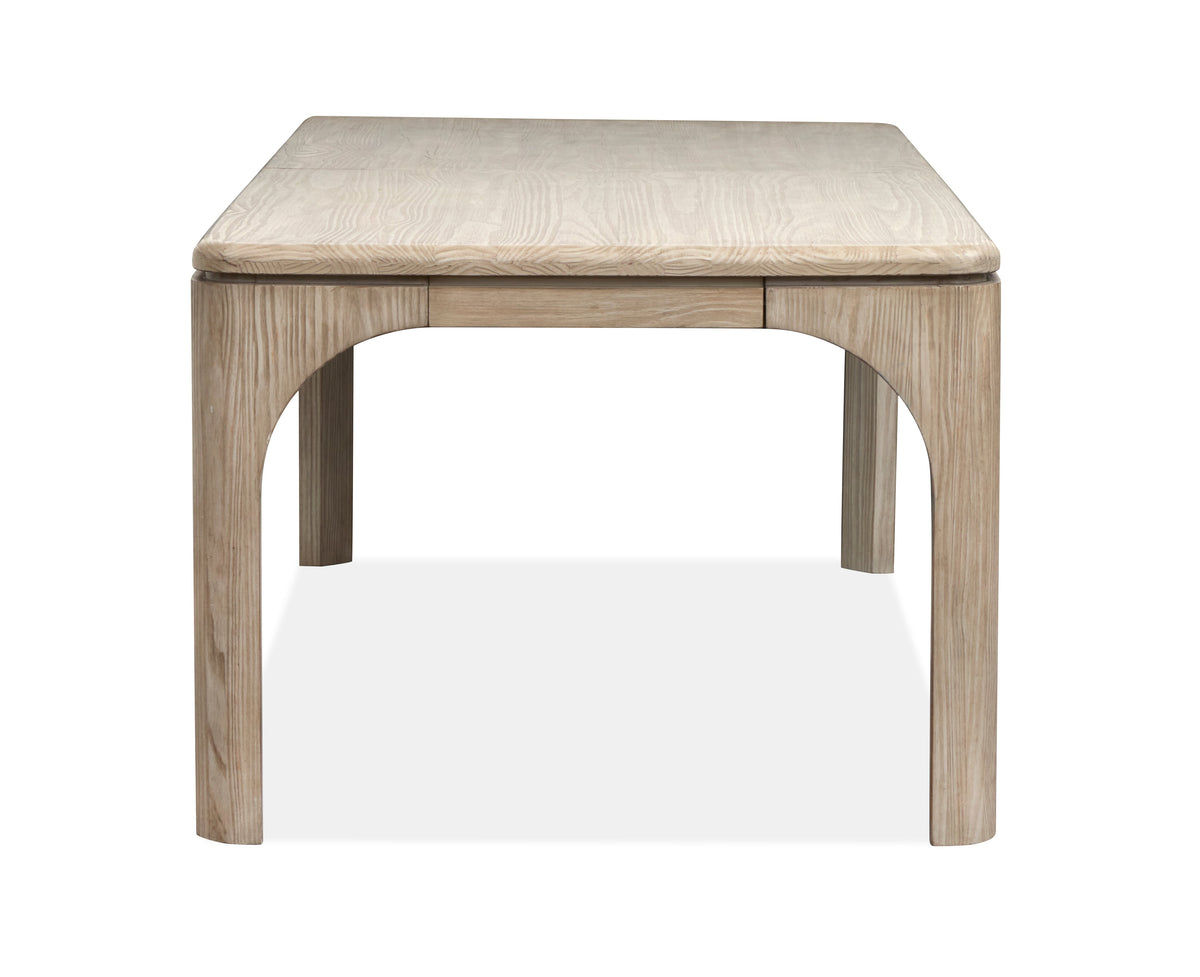Magnussen Home Braelyn Dorian Grey Extendable Rectangular Dining Table With 2 Benches