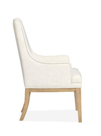 Magnussen Home Coventry Honey Maple Upholstered Host Chair Two Pack