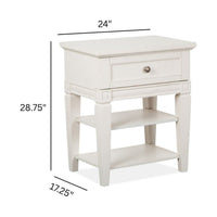 Magnussen Home Willowbrook Egg Shell White California King Panel Bed With 2 Open Nightstands