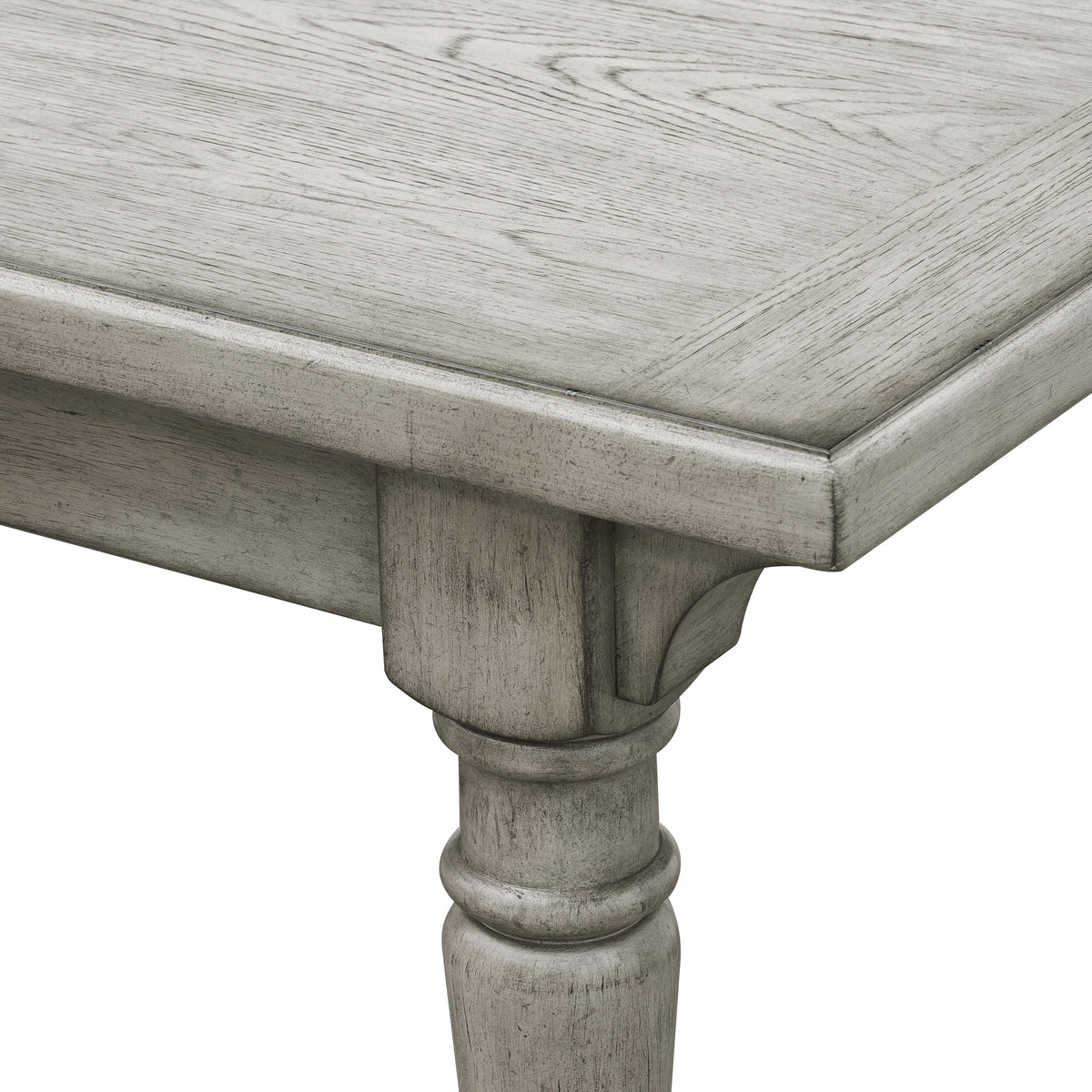 Pulaski Madison Ridge Bluff Grey Farmhouse Leg Dining Table With 4 Side Chairs And Server