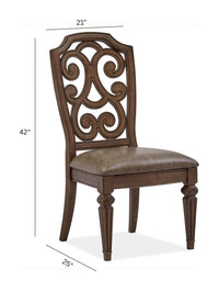 Magnussen Home Durango Willadeene Brown Extendable Trestle Dining Table With 4 Side Chairs And Buffet
