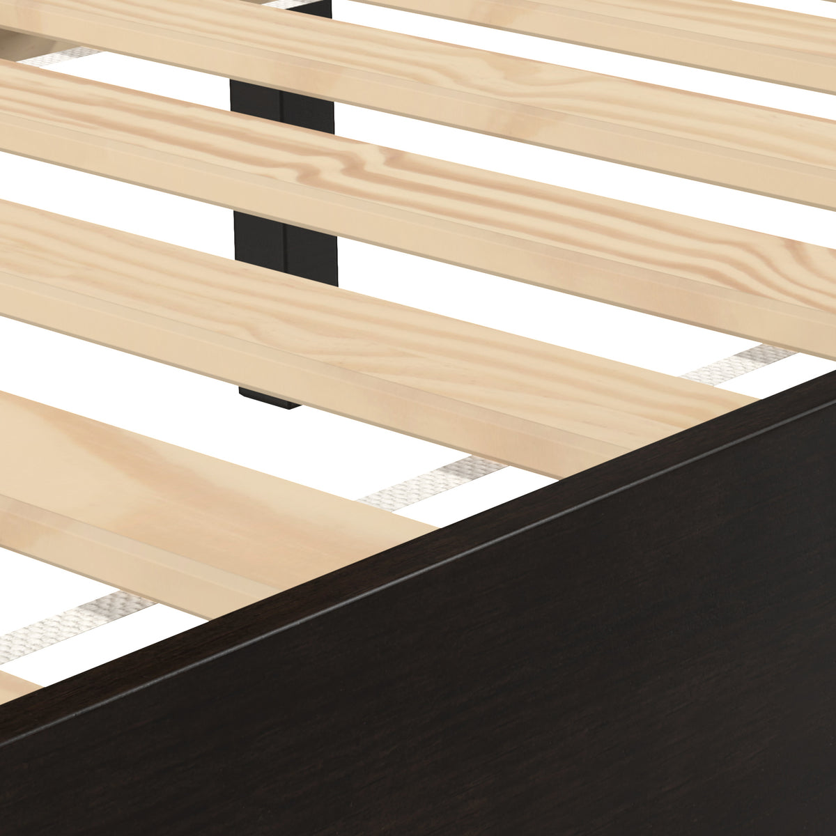 Nix Solid Wood Queen Platform Bed, Black