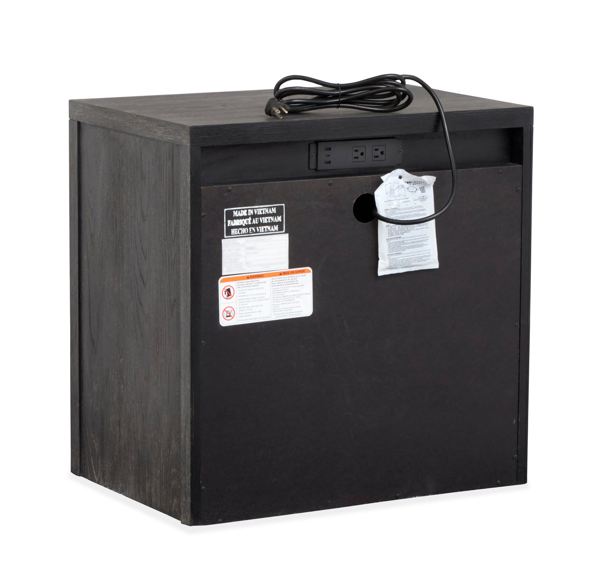 Magnussen Home Kinsley Black Heron Queen Panel Bed With Nightstand