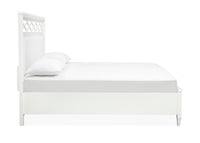 Magnussen Home Springhouse Whisper White King Upholstered Panel Storage Bed