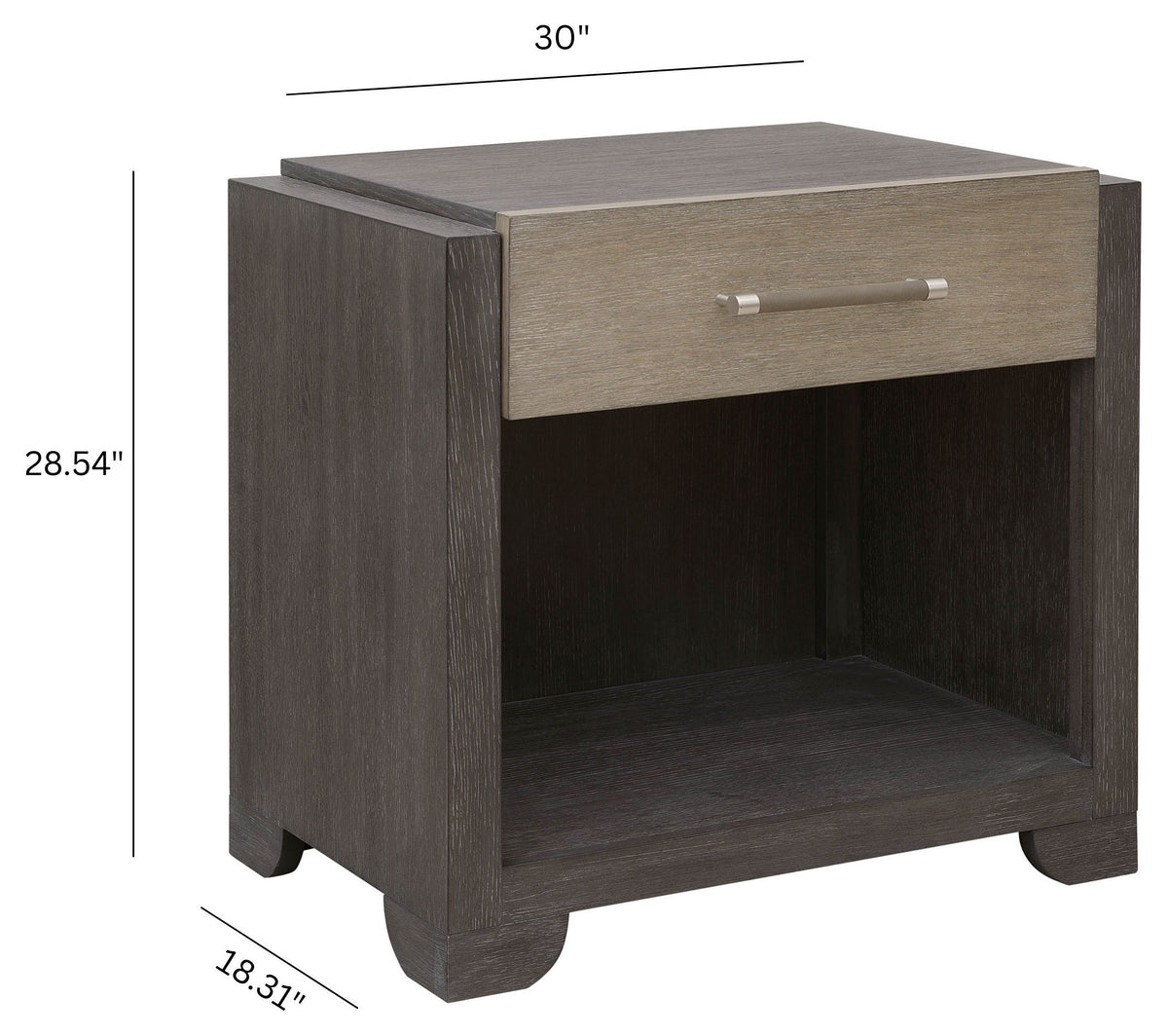 Pulaski Anderson Park Moose Trail And Frontier Brown Open Nightstand