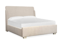 Magnussen Home Lorelei Misty Cloud King Upholstered Sleigh Bed With Nightstand