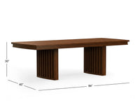 Magnussen Home Reena Rich Brown Extendable Trestle Dining Table With 2 Side Chairs 2 Host Chairs Bench Sideboard And Display Cabinet