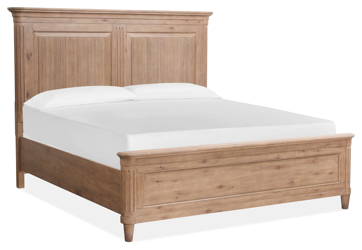 Magnussen Home Harmony Heights Belgium Wheat Queen Panel Bed With Nightstand