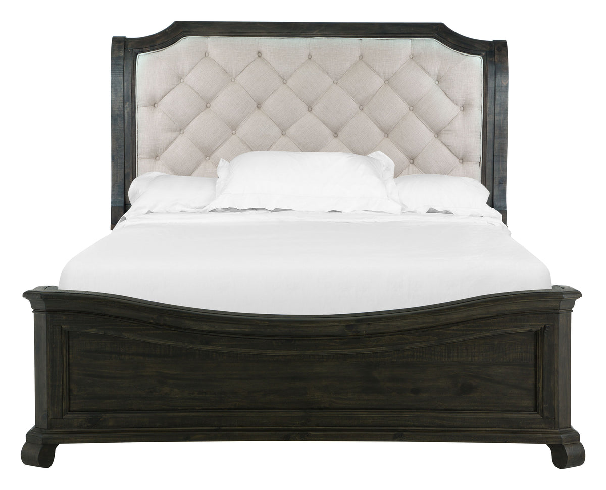 Magnussen Home Bellamy Peppercorn Queen Sleigh Bed