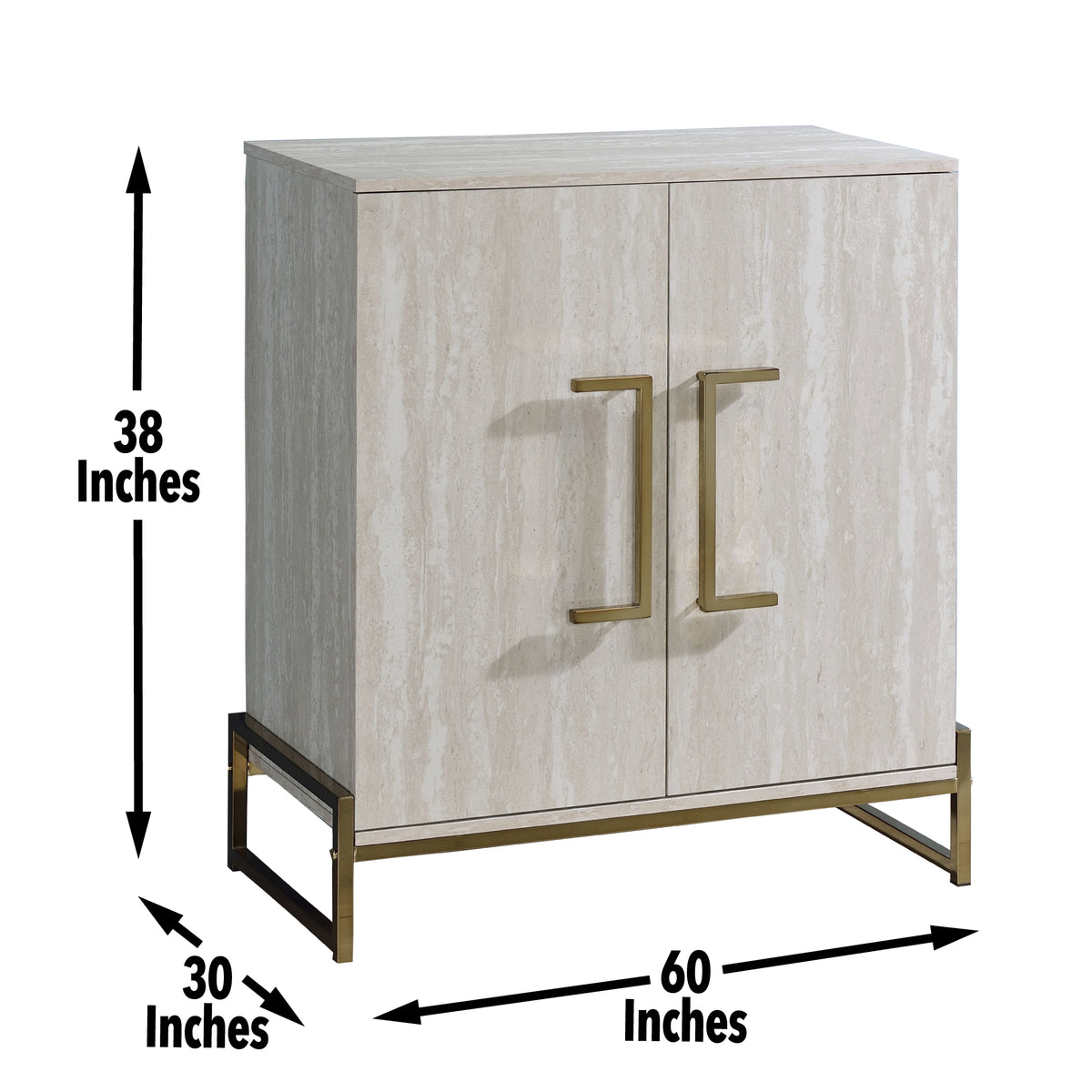 Larkin Faux Marble Wine Cabinet