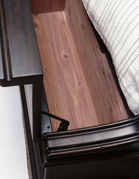 Pulaski Caldwell Smoked Molasses King Storage Bed With 2 Nightstands