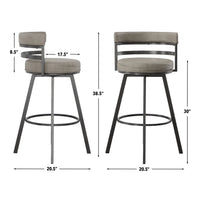Gene 30-inch Swivel Bar Stool