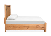 Magnussen Home Laramie Honey Wheat King Panel Storage Bed