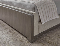 Pulaski Anderson Park Moose Trail And Frontier Brown California King Upholstered Panel Bed 2 Open Nightstands Drawer Dresser With Mirror And Drawer Chest