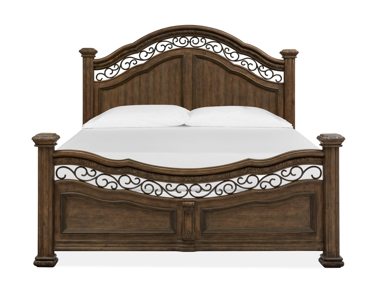 Magnussen Home Durango Willadeene Brown California King Panel Bed With Nightstand