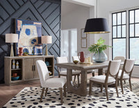 Magnussen Home Westbourne Dark Umber Extendable Trestle Dining Table With 6 Side Chairs