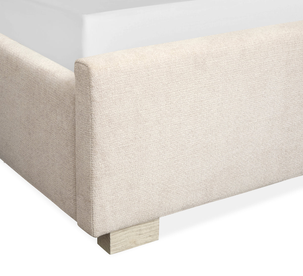 Magnussen Home Lorelei Misty Cloud King Upholstered Sleigh Bed With Nightstand