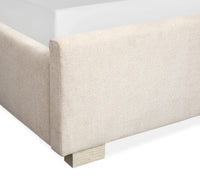 Magnussen Home Lorelei Misty Cloud King Upholstered Sleigh Bed With Nightstand