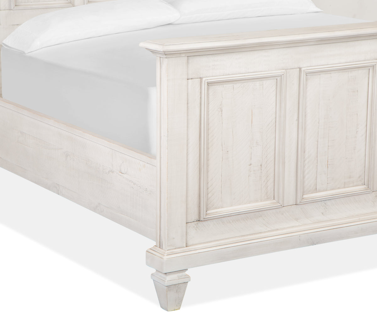 Magnussen Home Newport Alabaster King Panel Bed With Nightstand