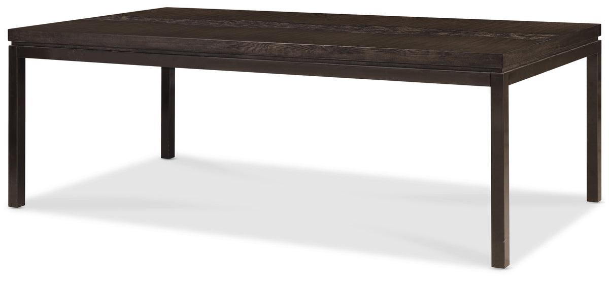 Pulaski Modern Mosaic Brown Leg Dining Table With 2 Side Chairs And 2 Arm Chairs