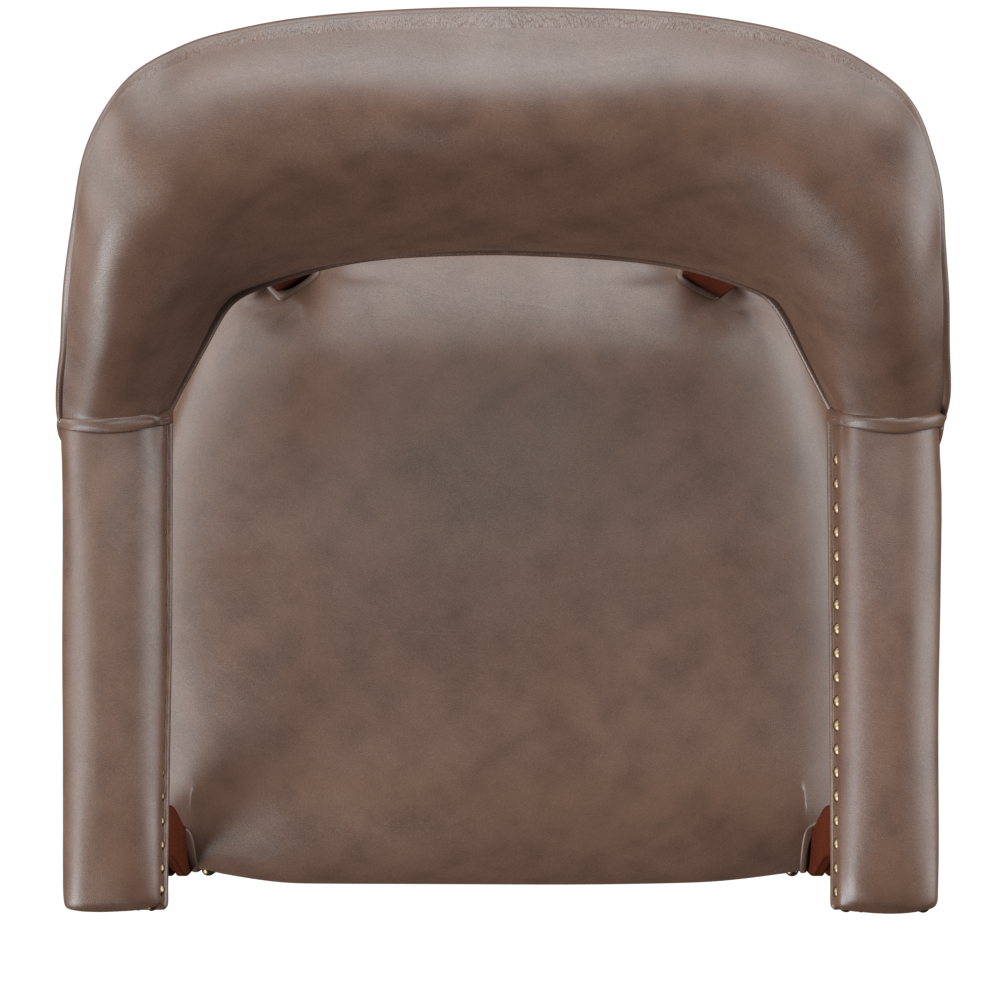 Tournament Arm Chair w/Casters, Brown