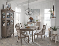 Magnussen Home Lancaster Dovetail Grey Extendable Rectangular Dining Table With 6 Side Chairs And 2 Arm Chairs