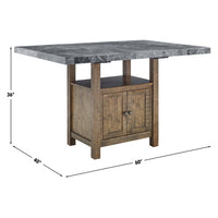 Grayson Gray Marble Counter Table