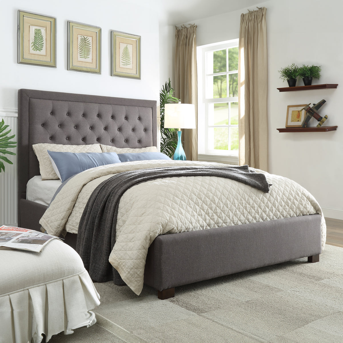 Isadora Queen Bed GrayALL E-COMMERCE