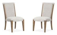 Magnussen Home Plum Creek Sierra Brown Rectangular Dining Table With 6 Upholstered Side Chairs