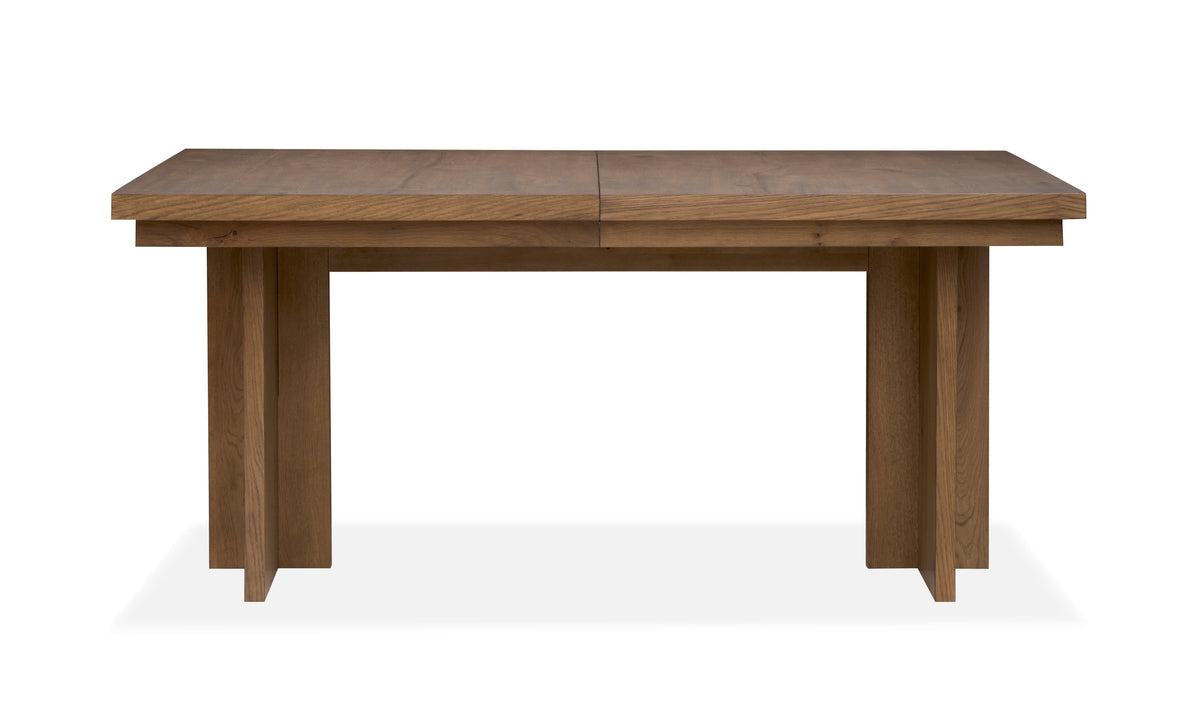 Magnussen Home Marcel Harvest Brown Extendable Trestle Dining Table With 2 Benches And Buffet