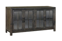 Magnussen Home Bellamy Peppercorn Extendable Rectangular Dining Table With 4 Side Chairs 2 Host Chairs And Buffet