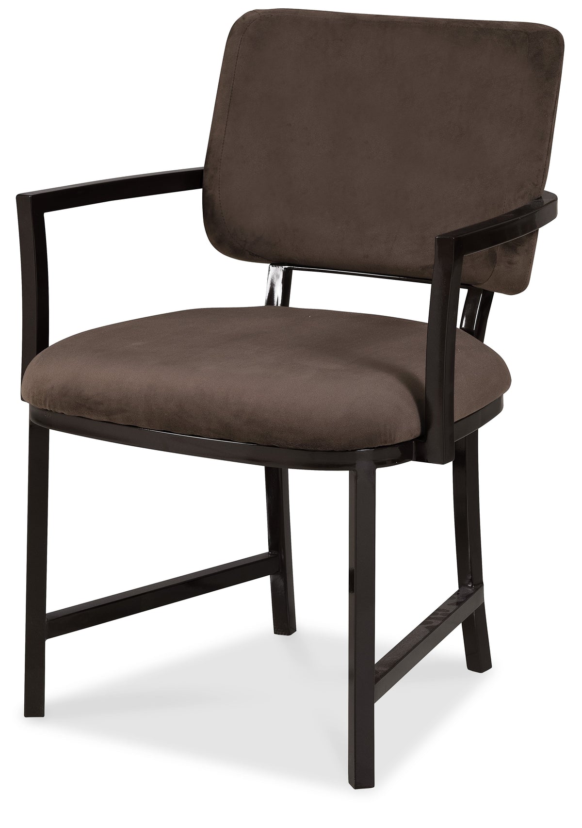 Pulaski Modern Mosaic Brown Leg Dining Table With 6 Arm Chairs And Sideboard